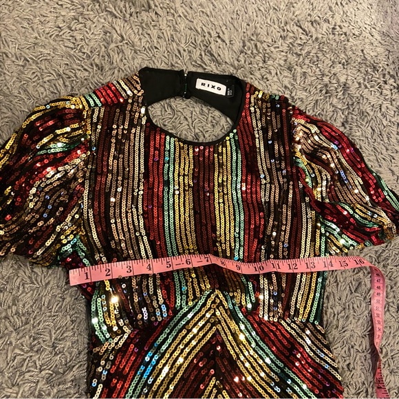 RIXO NEW Daisy Sequin Midi Dress Size US 12 - Picture 13 of 16